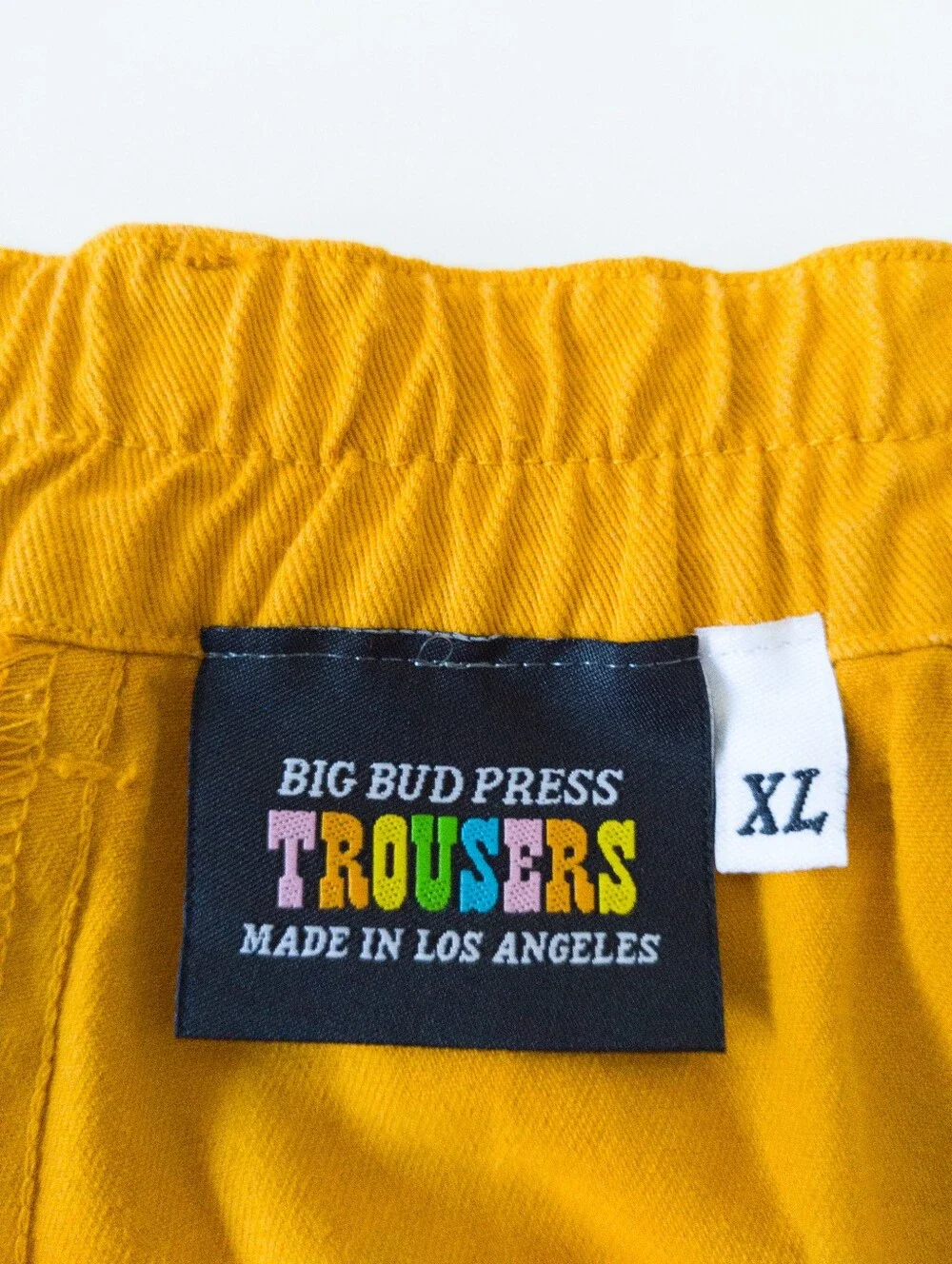 Big Bud Press Mustard Heavyweight Pleated Trousers Pants XL Cotton - Picture 4 of 10